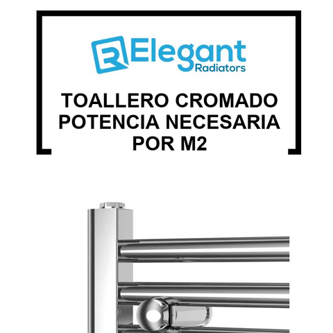 Toallero cromado potencia necesaria por m2