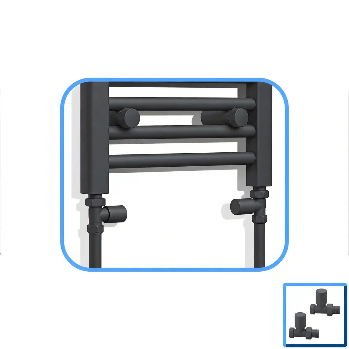 Sèche-serviettes anthracite 500 mm de largeur · Chauffage central