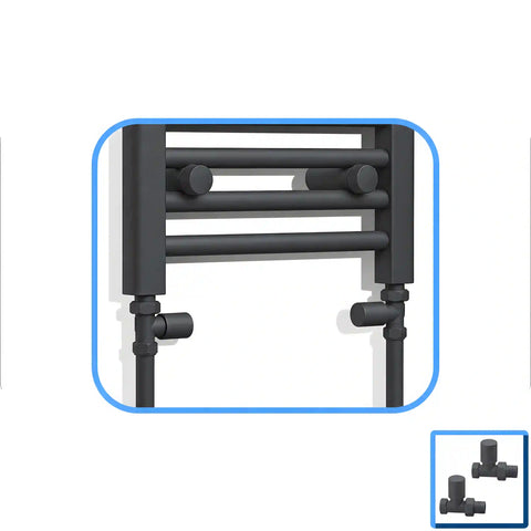 Sèche-serviettes anthracite 600 mm de largeur · Chauffage central