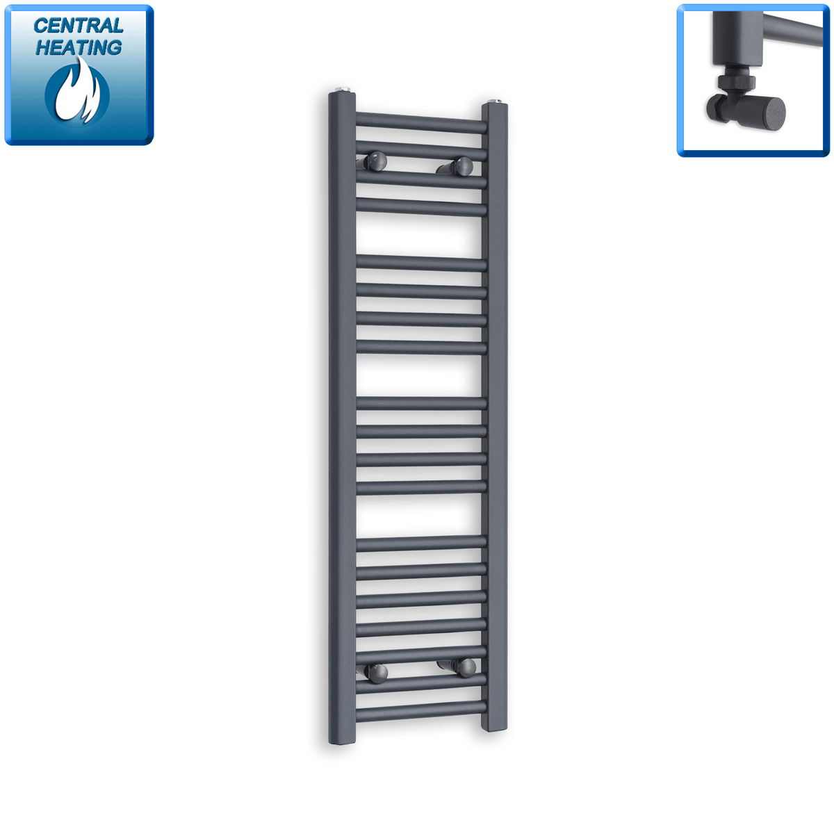 Sèche-serviettes anthracite 300 mm de largeur · Chauffage central