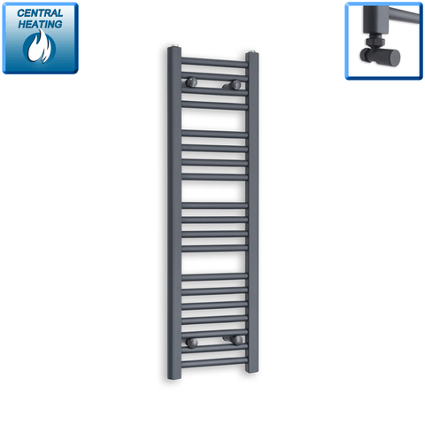 Sèche-serviettes anthracite 300 mm de largeur · Chauffage central