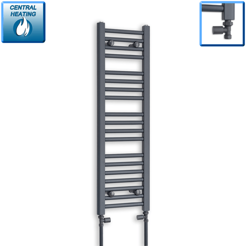 Sèche-serviettes anthracite 300 mm de largeur · Chauffage central
