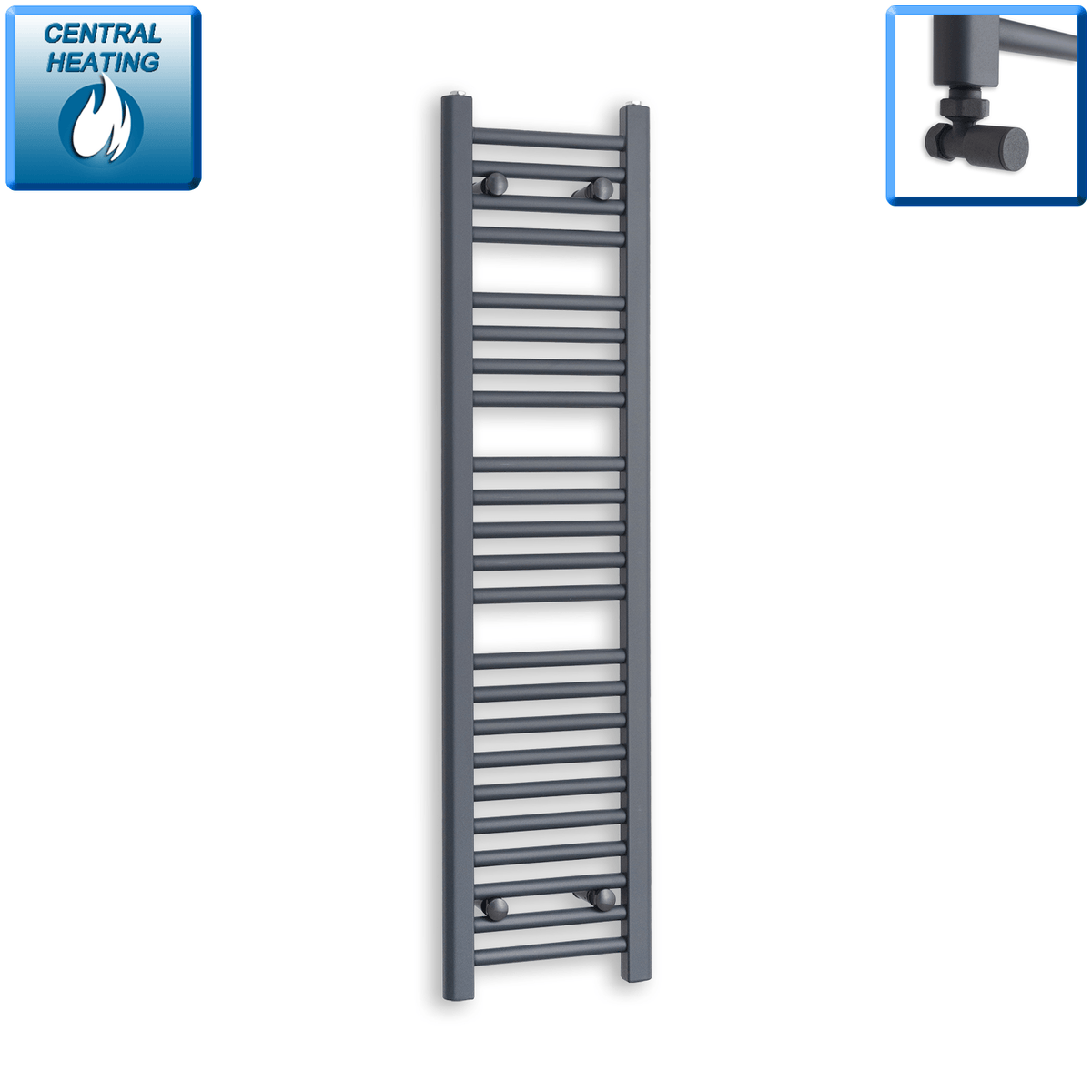 Sèche-serviettes anthracite 300 mm de largeur · Chauffage central
