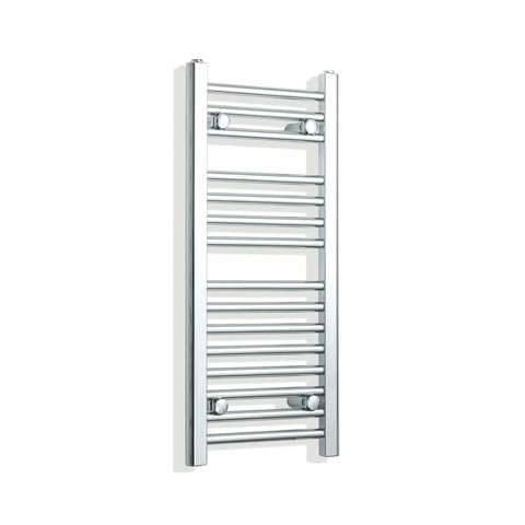 Sèche-serviettes chromé 300 mm de largeur · Chauffage central