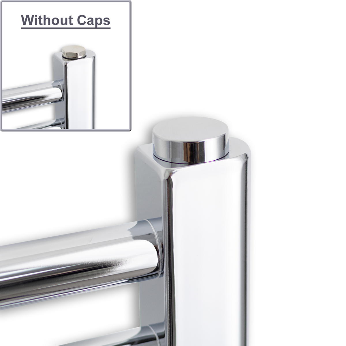 Tapones de Cubierta Para Radiadores Toalleros Cromo 2